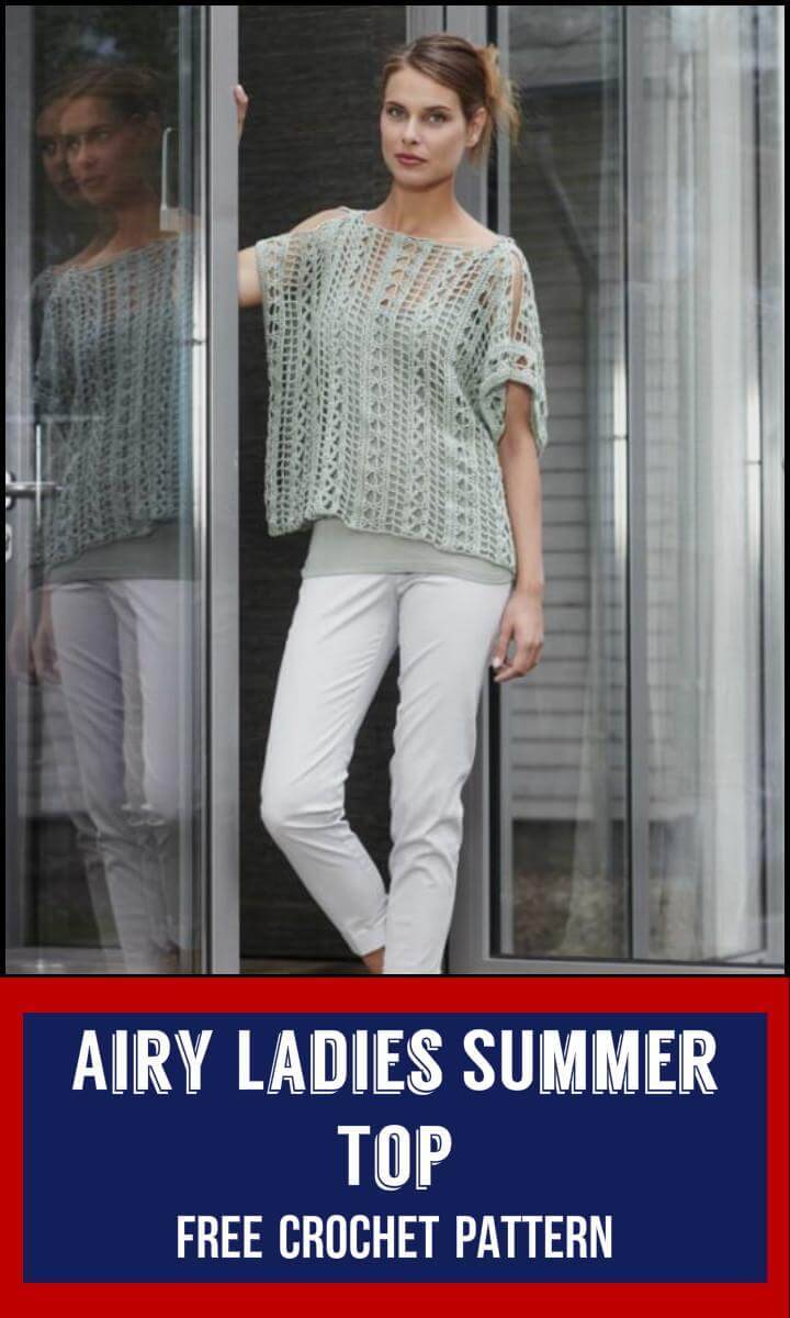 Airy Ladies SUmmer Top Free Crochet Pattern